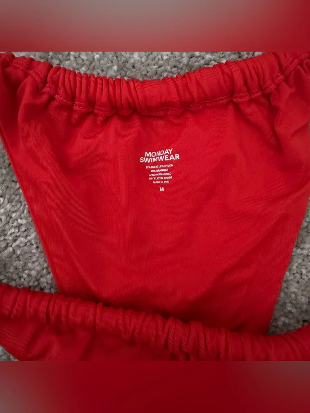 Monday Swimwear bold red